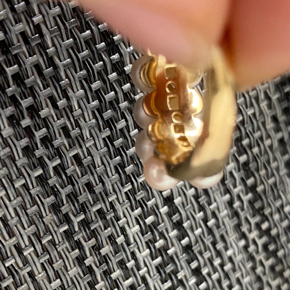 ✨18K Gold Diamond AKOYA Pearls Ring 7.5 - Picture 6 of 11